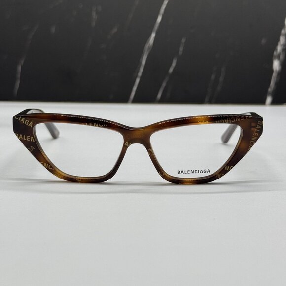 NEW BALENCIAGA BB0128O 002 CAT EYE HAVANA WOMEN EYEGLASSES BALENCIAGA - Picture 3 of 10